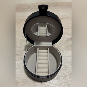 Travel or Small Space Jewelry Box in Black Vegan Leather - NWOT